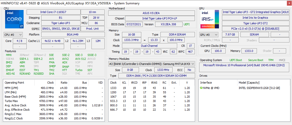 HWiNFO硬件检测工具v8.41.5920绿色版