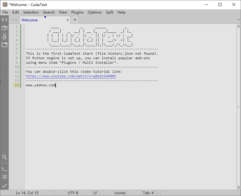 CudaText v1.232.0.1绿色版